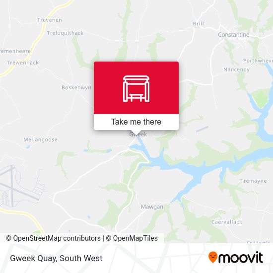 Gweek Quay map