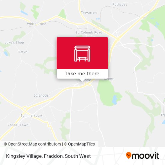 Kingsley Village, Fraddon map