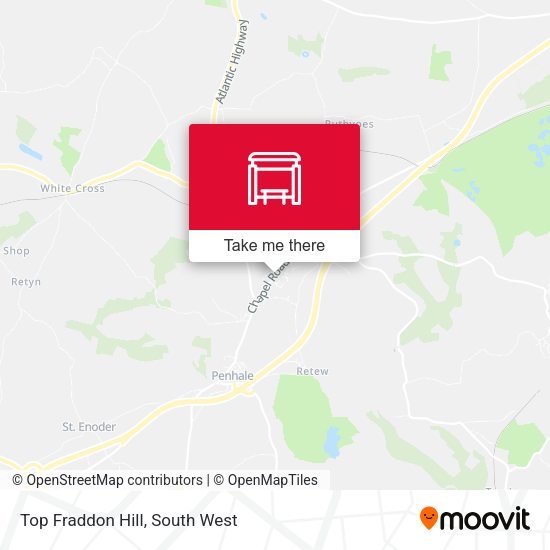 Top Fraddon Hill map