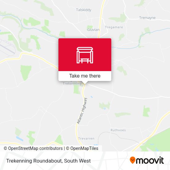 Trekenning Roundabout map