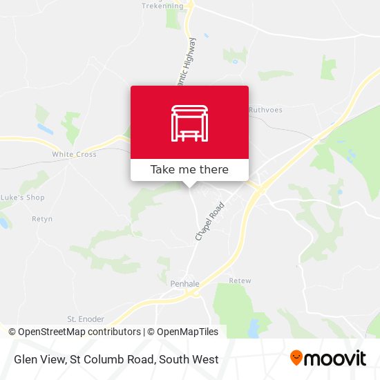 Glen View, St Columb Road map