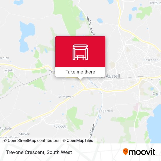 Trevone Crescent map