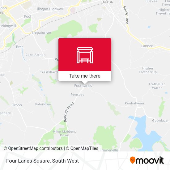 Four Lanes Square map