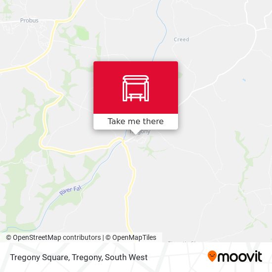 Tregony Square, Tregony map