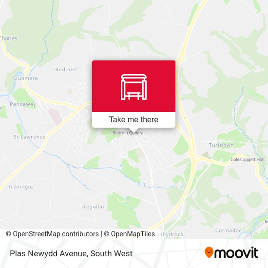 Plas Newydd Avenue map