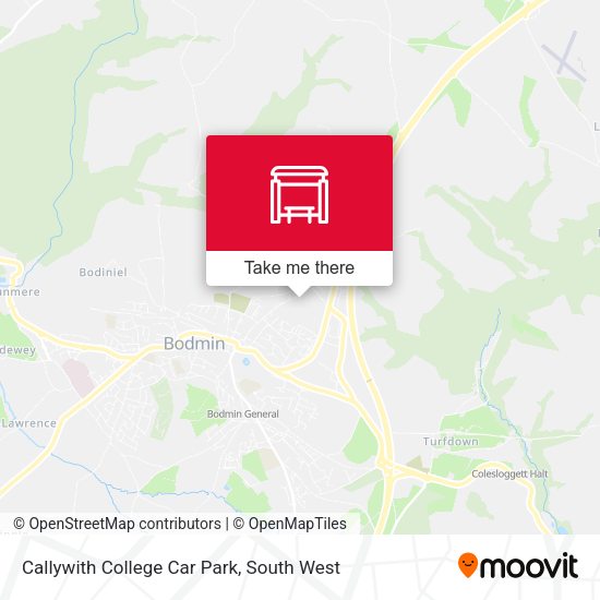 Callywith College Car Park map