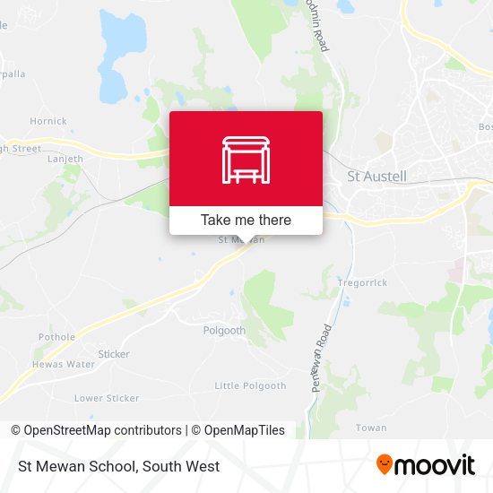 St Mewan School map