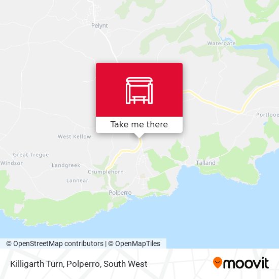 Killigarth Turn, Polperro map