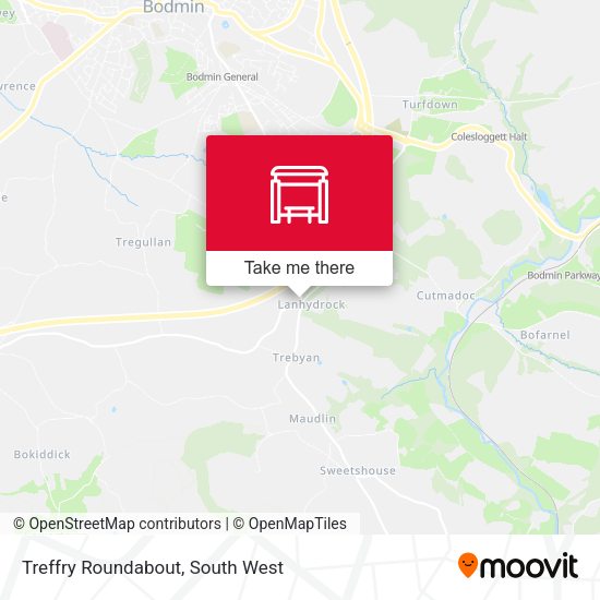 Treffry Roundabout map