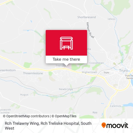 Rch Trelawny Wing, Rch Treliske Hospital map