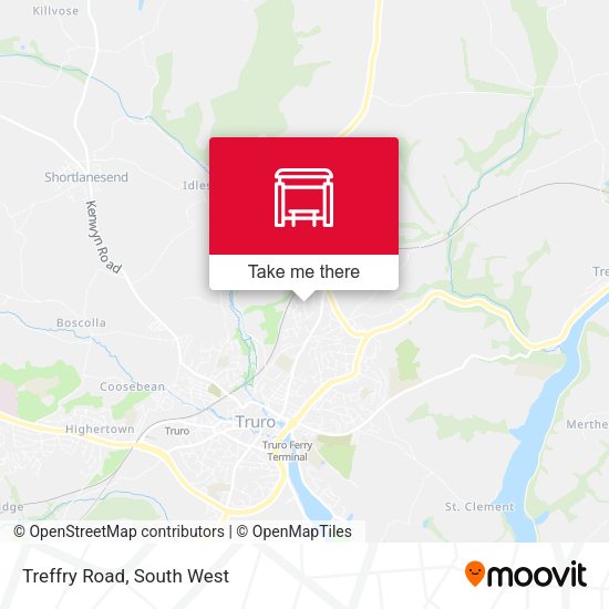 Treffry Road map