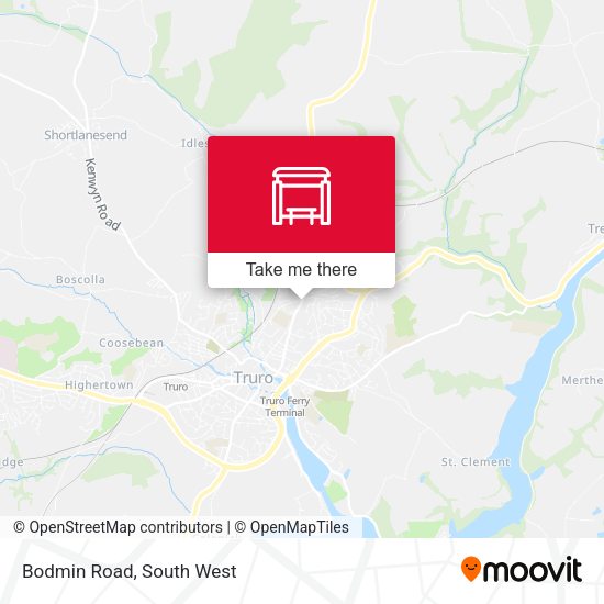Bodmin Road map