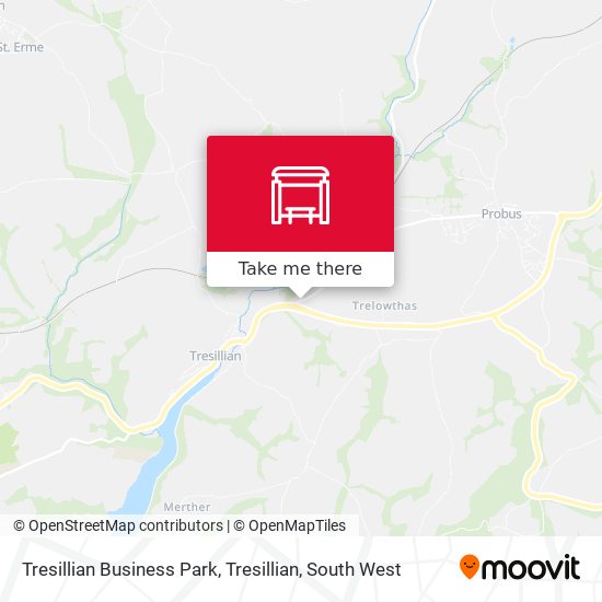 Tresillian Business Park, Tresillian map