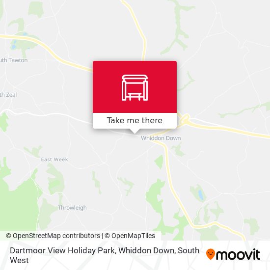 Dartmoor View Holiday Park, Whiddon Down map