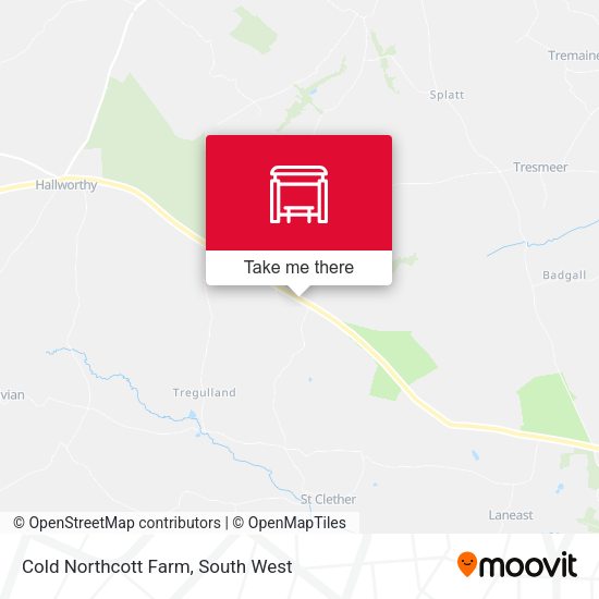 Cold Northcott Farm map