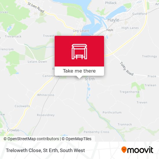 Treloweth Close, St Erth map