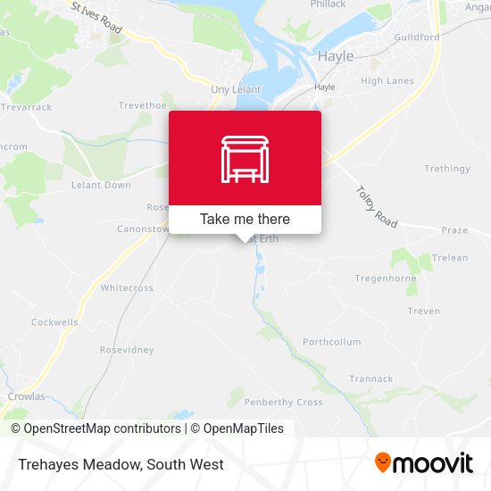 Trehayes Meadow map