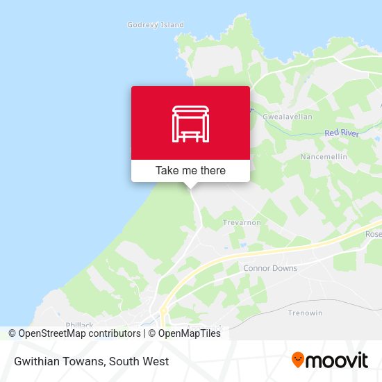 Gwithian Towans map