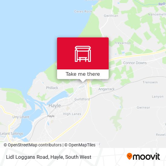 Lidl Loggans Road, Hayle map