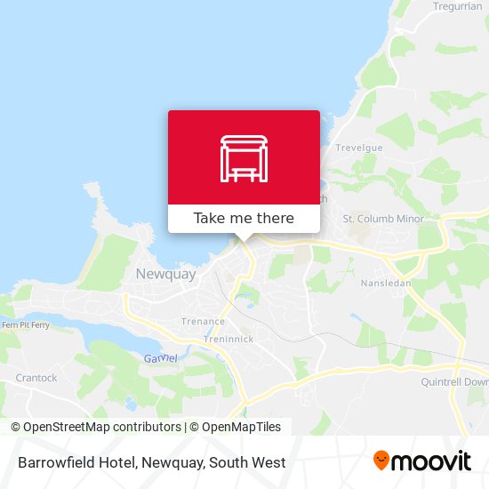 Barrowfield Hotel, Newquay map