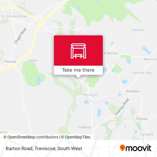 Barton Road, Treviscoe map