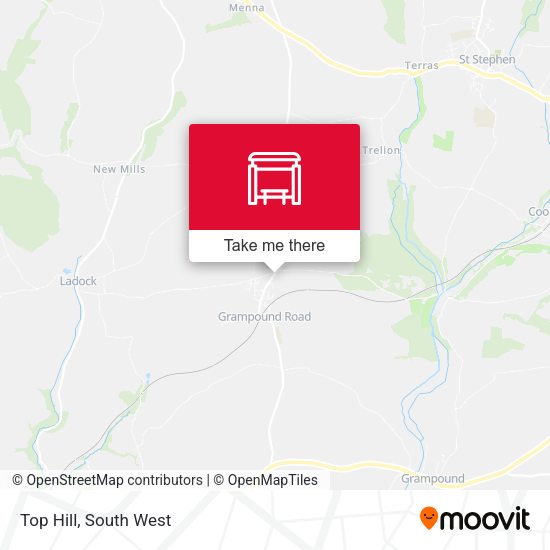 Top Hill map