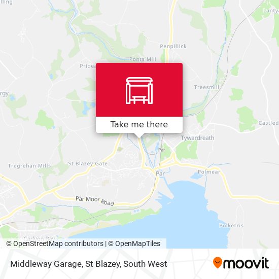 Middleway Garage, St Blazey map