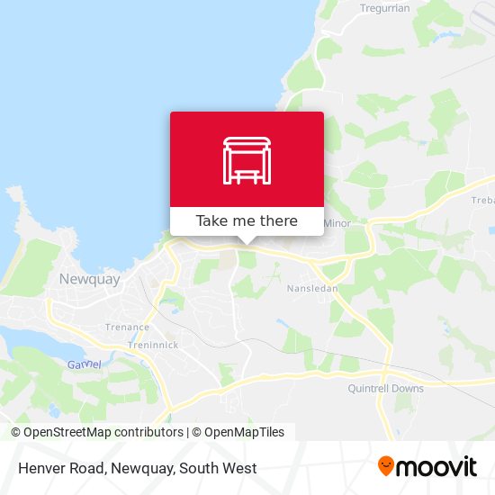 Henver Road, Newquay map