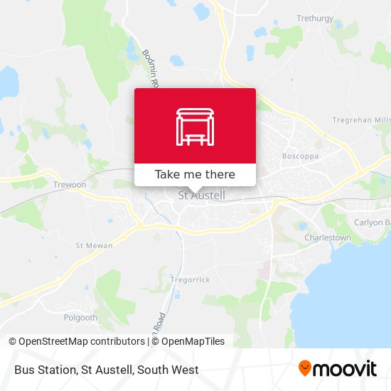 Bus Station, St Austell map