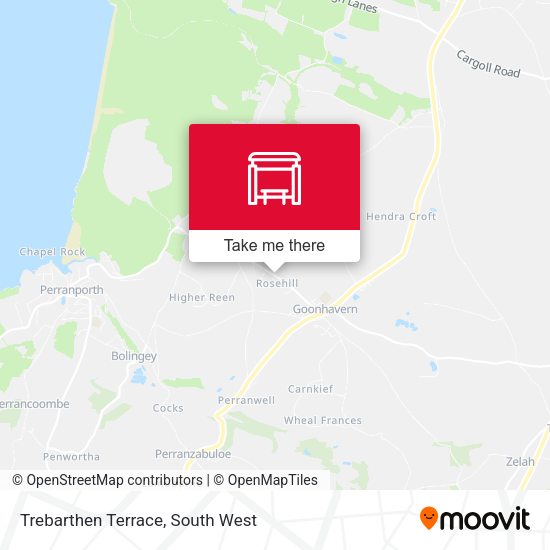 Trebarthen Terrace map