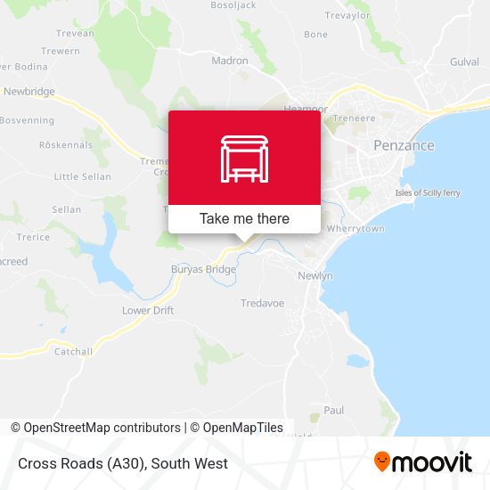 Cross Roads (A30) map