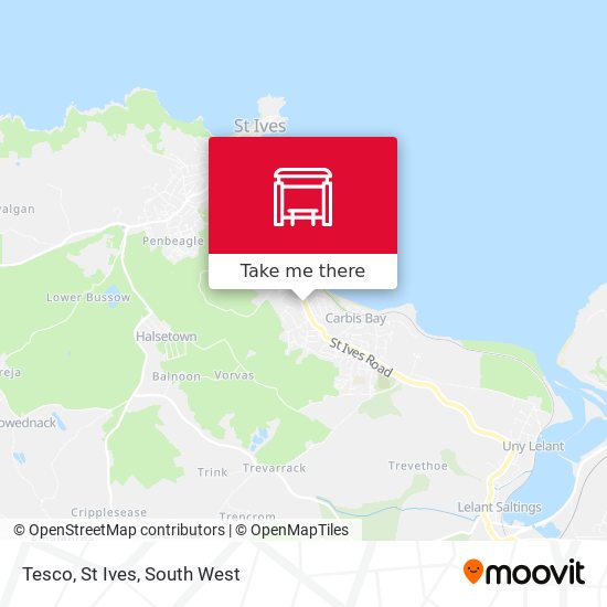 Tesco, St Ives map