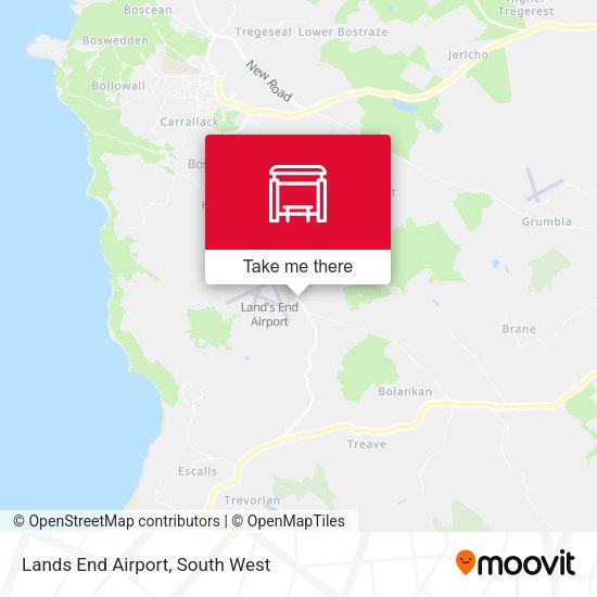 Lands End Airport map