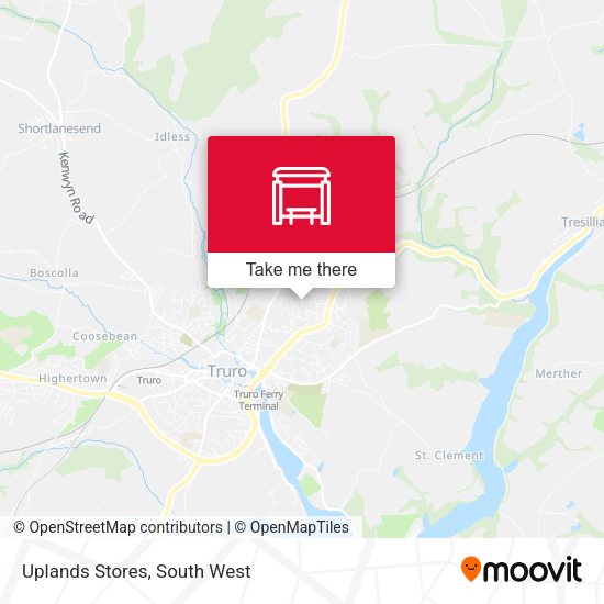 Uplands Stores map
