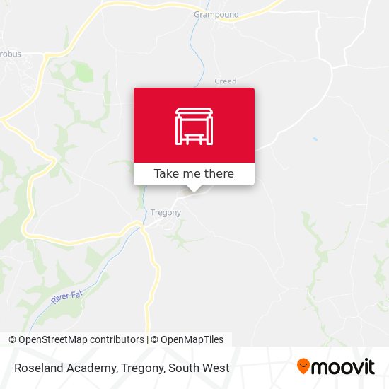 Roseland Academy, Tregony map