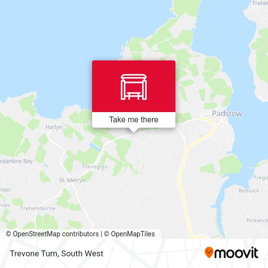 Trevone Turn map