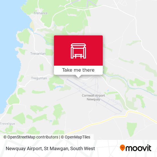 Newquay Airport, St Mawgan map