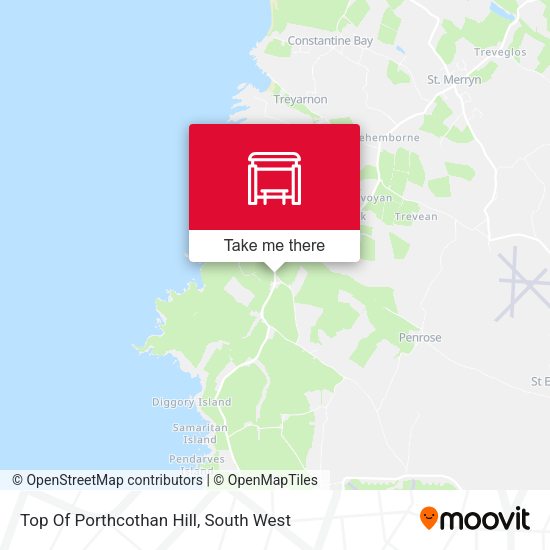 Top Of Porthcothan Hill map