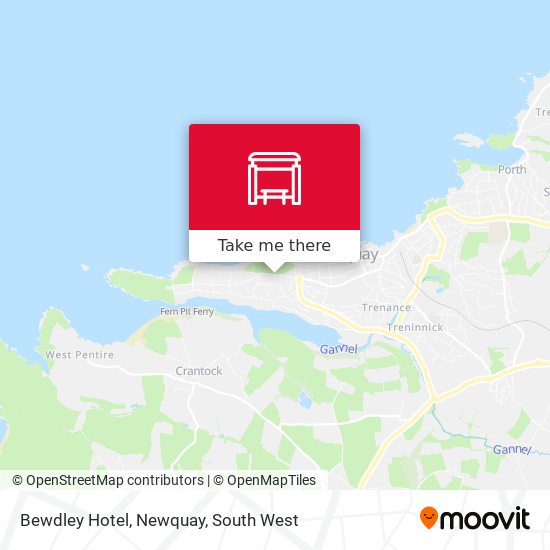 Bewdley Hotel, Newquay map