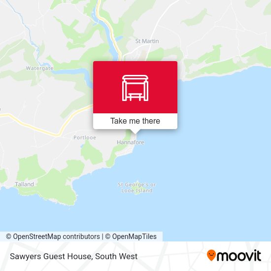 Sawyers Guest House map