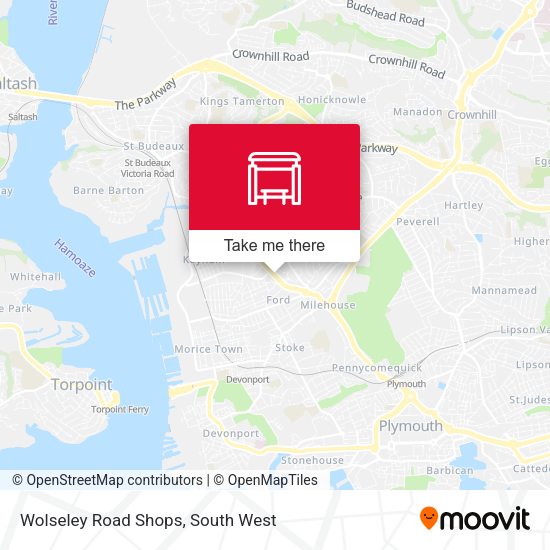 Wolseley Road Shops map