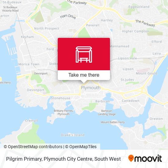 Pilgrim Primary, Plymouth City Centre map