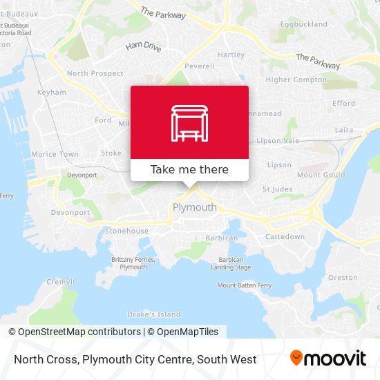 North Cross, Plymouth City Centre map