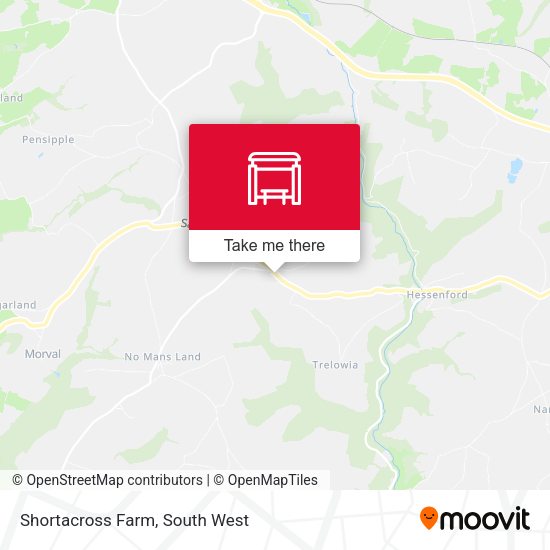 Shortacross Farm map