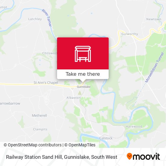 Railway Station Sand Hill, Gunnislake map