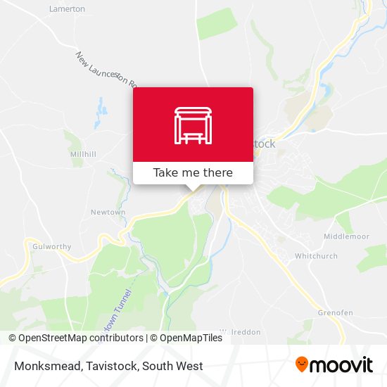 Monksmead, Tavistock map