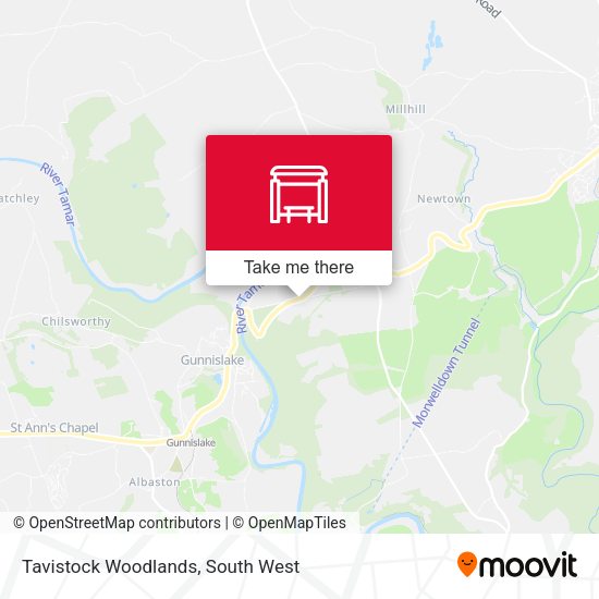 Tavistock Woodlands map