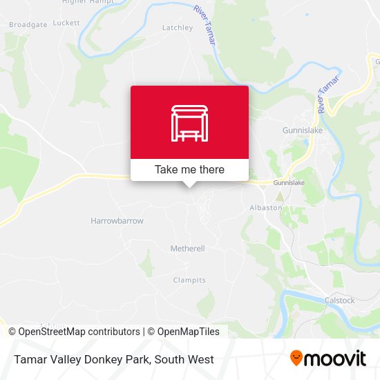 Tamar Valley Donkey Park map