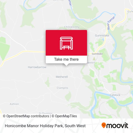 Honicombe Manor Holiday Park map