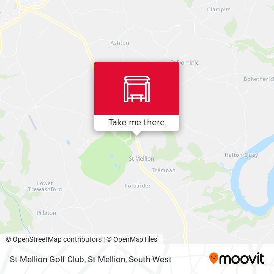 St Mellion Golf Club, St Mellion map